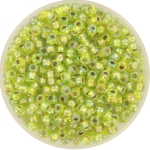 miyuki seed beads 8/0 - silverlined ab chartreuse