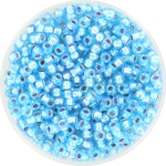 miyuki seed beads 8/0 - silverlined ab aqua