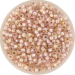 miyuki seed beads 8/0 - silverlined ab light blush