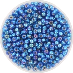 miyuki seed beads 8/0 - silverlined ab capri blue