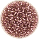miyuki seed beads 8/0 - silverlined smoky amethyst