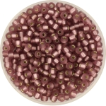 miyuki seed beads 8/0 - silverlined matte smoky amethyst