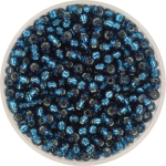 miyuki rocailles 8/0 - silverlined dyed blue zircon