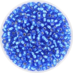 miyuki seed beads 8/0 - silverlined sapphire