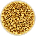miyuki seed beads 8/0 - 24kt gold plated