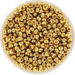 miyuki seed beads 8/0 - 24kt gold plated
