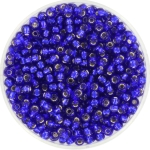 miyuki seed beads 8/0 - silverlined cobalt