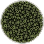 miyuki seed beads 8/0 - opaque matte olive