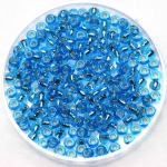 miyuki seed beads 8/0 - silverlined dark aqua