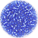 miyuki rocailles 8/0 - silverlined dark cornflower blue