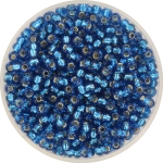 miyuki seed beads 8/0 - silverlined capri blue