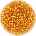 miyuki seed beads 8/0 - silverlined dark gold