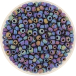 miyuki seed beads 8/0 - opaque matte ab black