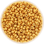miyuki rocailles 8/0 - duracoat galvanized yellow gold 