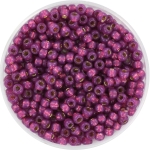 miyuki seed beads 8/0 - silverlined dyed duracoat peony pink