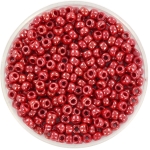miyuki seed beads 8/0 - opaque luster red