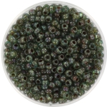 miyuki seed beads 8/0 - transparant picasso sea foam