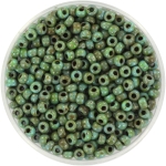 miyuki seed beads 8/0 - opaque picasso turquoise blue