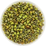 miyuki seed beads 8/0 - opaque picasso chartreuse