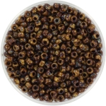 miyuki seed beads 8/0 - opaque picasso brown