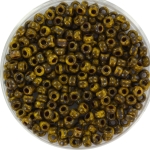 miyuki seed beads 8/0 - opaque picasso dark yellow