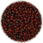 miyuki seed beads 8/0 - opaque picasso orange