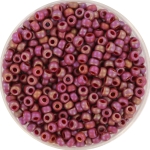 miyuki seed beads 8/0 - opaque glazed frosted rainbow dark red