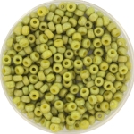 miyuki seed beads 8/0 - opaque glazed frosted rainbow olive