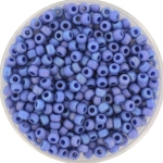 miyuki seed beads 8/0 - opaque glazed frosted rainbow soft blue
