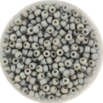 miyuki seed beads 8/0 - opaque glazed frosted rainbow cadet grey