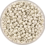 miyuki seed beads 8/0 - matte bright sterling plated