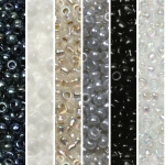 miyuki seed beads 8/0 - black and white