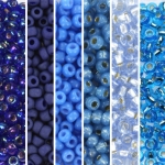 miyuki seed beads 8/0 - deep blue