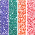 miyuki seed beads 8/0 - shiny colors