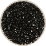 miyuki hex cut seed beads 8/0 - opaque black