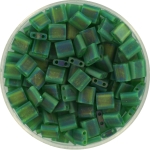 miyuki tila 5x5 mm - transparant matte ab green