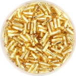 miyuki twisted bugles 2x6 mm - silverlined gold