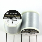 miyuki beading thread B - silver