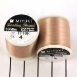 miyuki beading thread 50 meter - beige brown