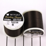 miyuki beading thread 50 meter - dark brown