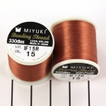 miyuki beading thread 50 meter - brown