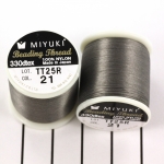 miyuki beading thread 50 meter - medium grey