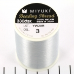 XL miyuki beading thread B - silver 500 meter