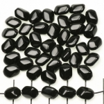 oval unique flat - 9 mm black