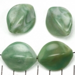 kunststof natuurstenen ovaal 28 mm - lichtgroen jade