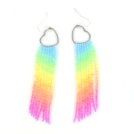 Maak je eigen fringe oorbellen  - neon regenboog