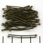 head pin with round head - 30 mm bronze 