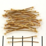head pin with round head - 30 mm gold 