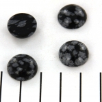cabochon rond 15 mm - obsidian snowflake