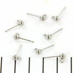 stainless steel oorbel met oogje - zilver